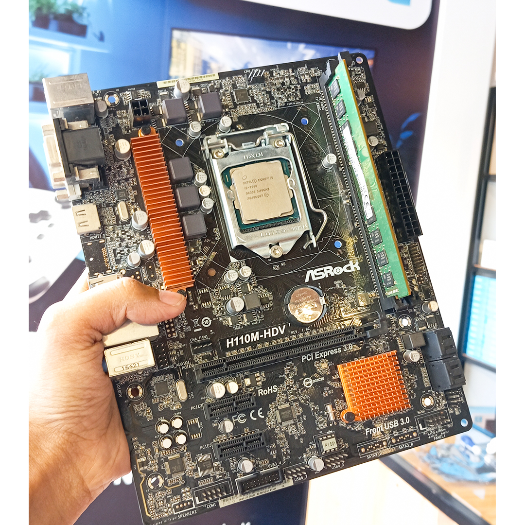 ASRock H110M-HDV i5-7500 16gb GTX1060セット ASRock > H110M-HDV
